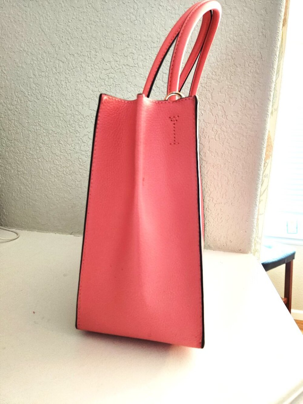 Euc Michael Kors Mercer Coral Leather Shoulder Bag Purse - Picture 4 of 13